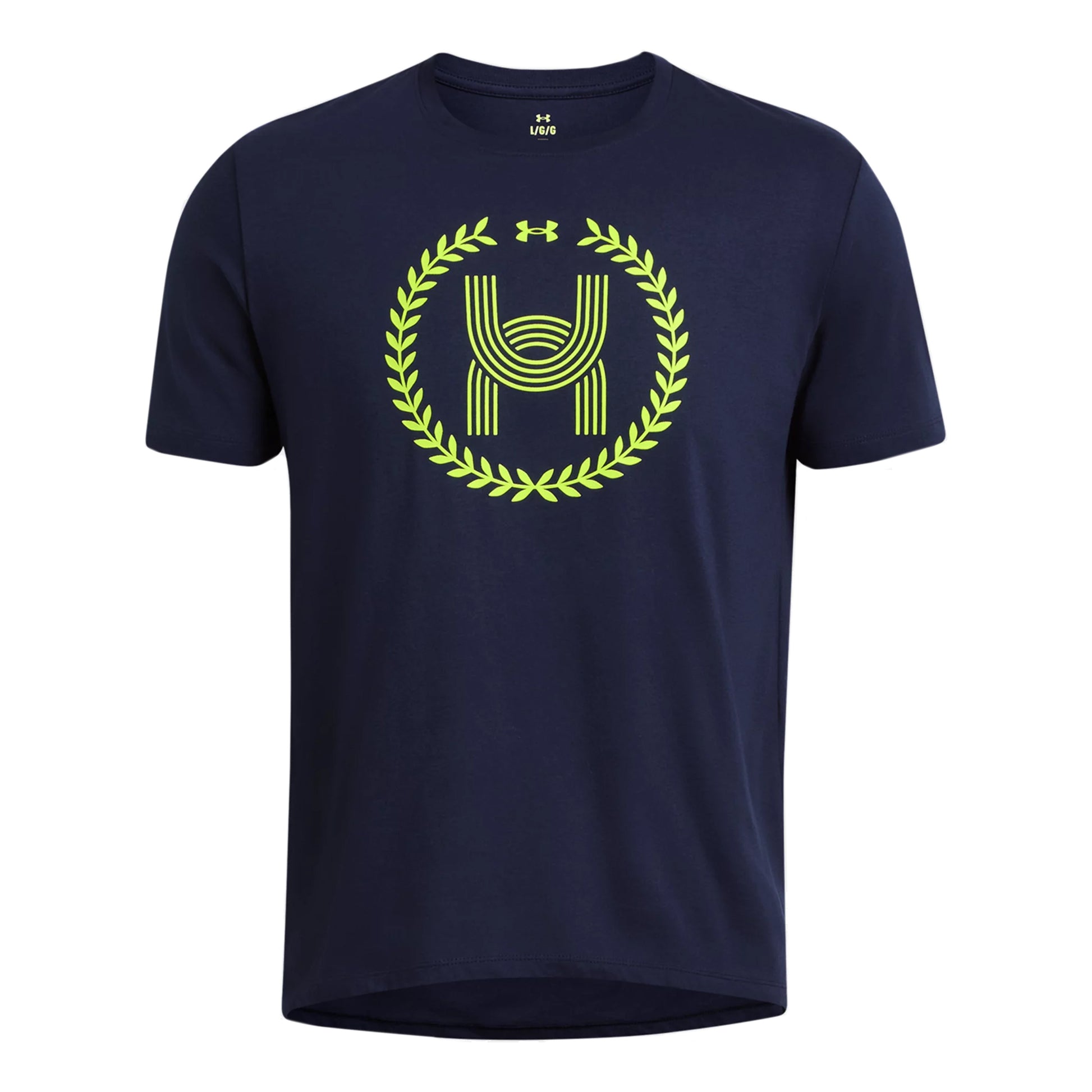 Under Armour Run Everywhere Wreath Koszulka do biegania Mężczyźni - ciemnoniebieski, neonowy żółty