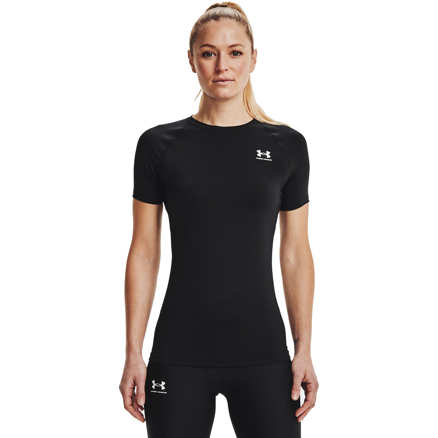 Under Armour Heatgear Authentics Comp Koszulka Kobiety-Czarny