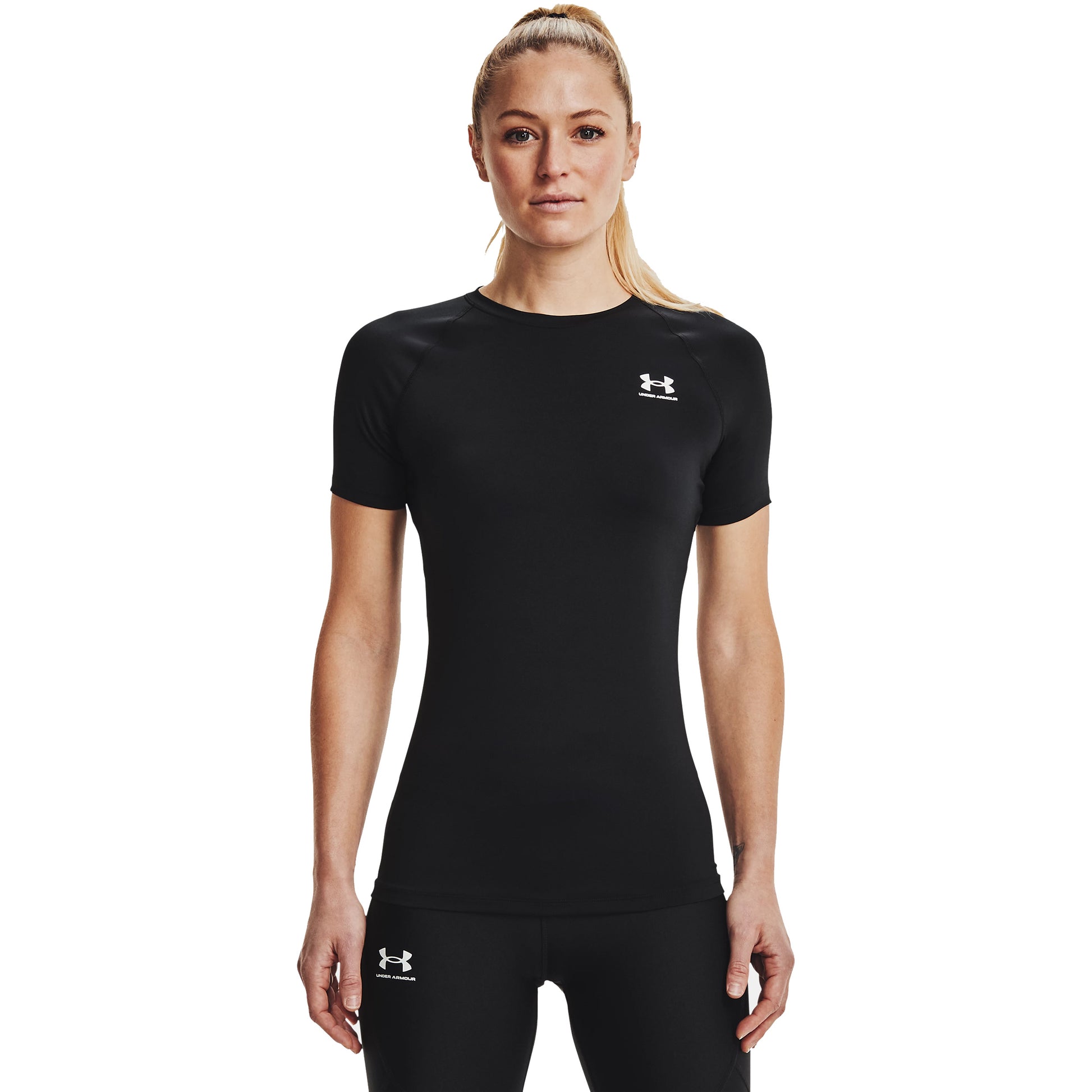 Under Armour Heatgear Authentics Comp Koszulka Kobiety-Czarny