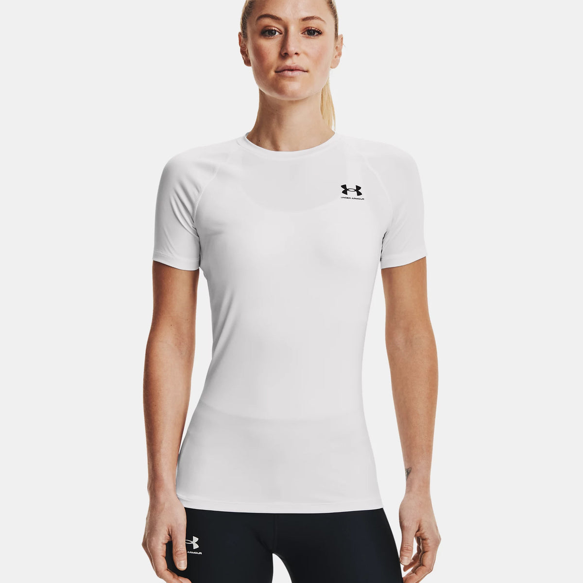 Under Armour Heatgear Authentics Comp Koszulka Kobiety-Biały