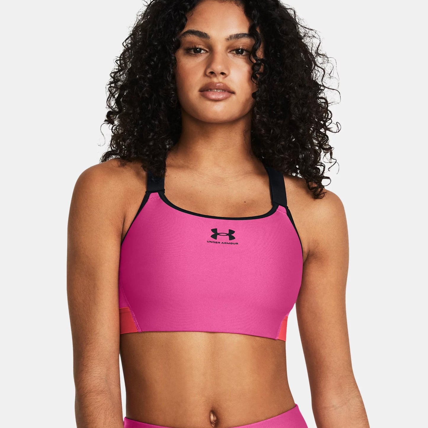 Under Armour Heatgear Armour High Stanik Sportowy Kobiety-Różowy