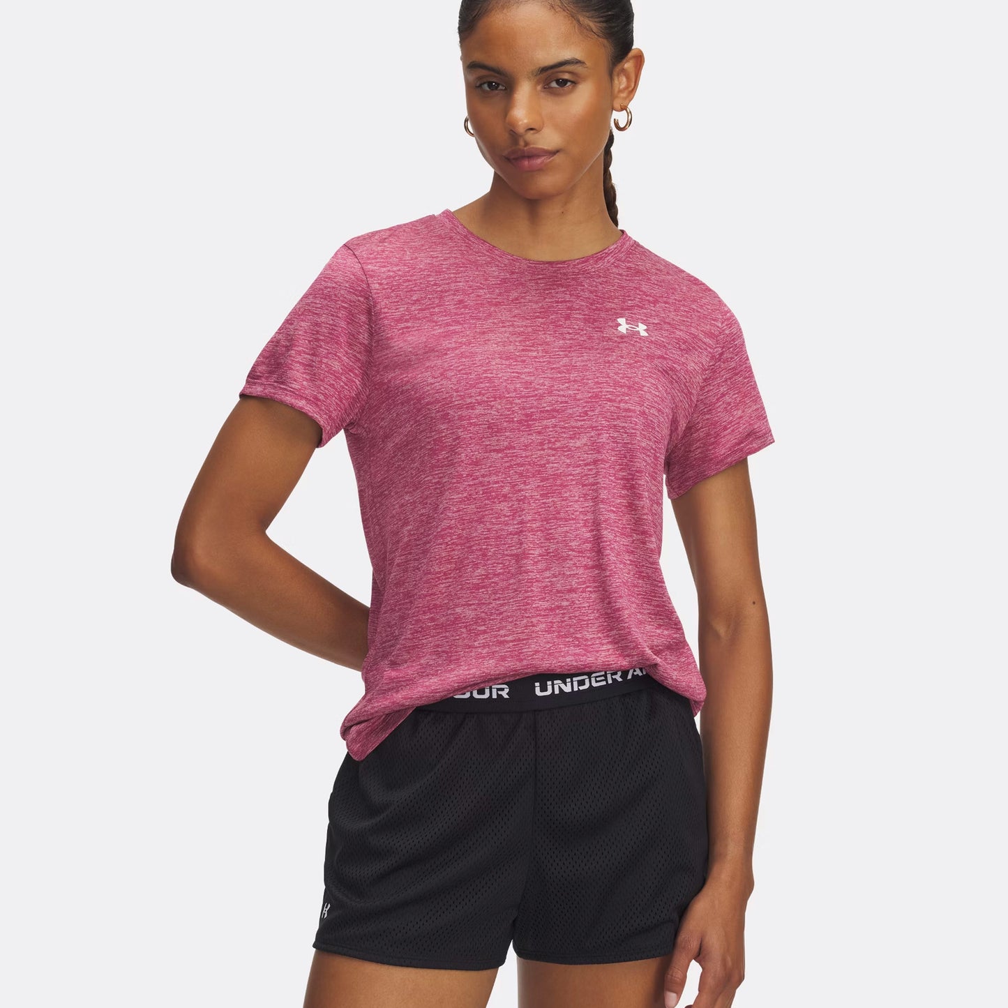 Under Armour Tech Twist Koszulka Kobiety-Jagoda,Biały