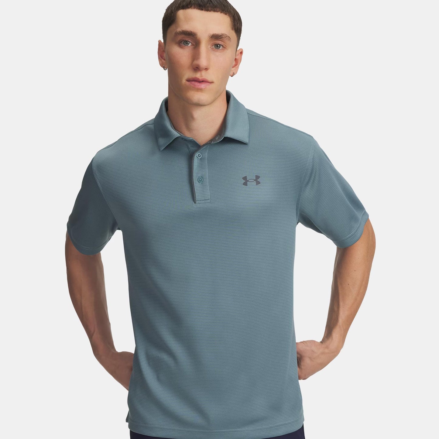 Under Armour Tech Polo Mężczyźni-niebiesko-szary
