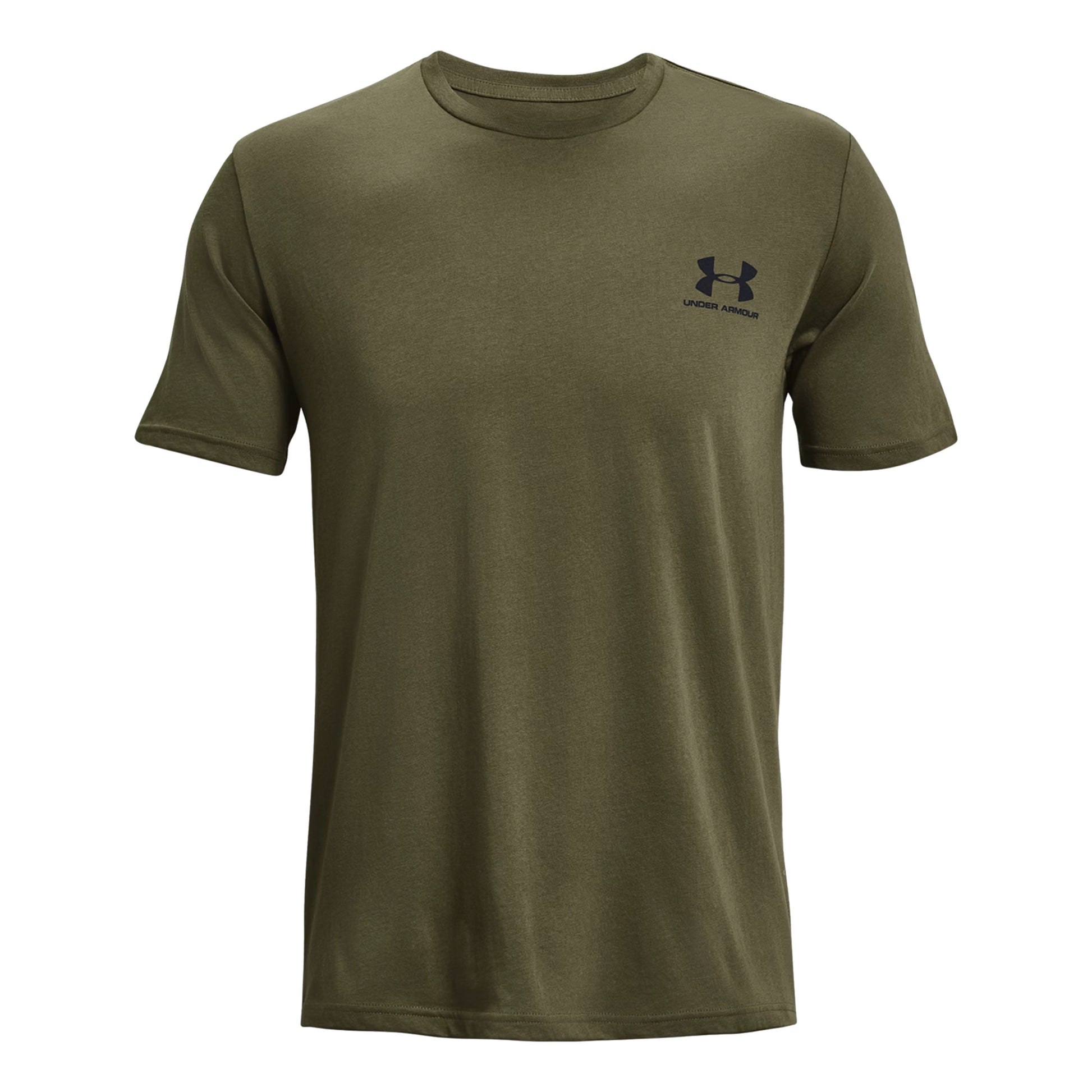 Under Armour Sportstyle Left Chef Koszulka Mężczyźni - oliwka, czarny