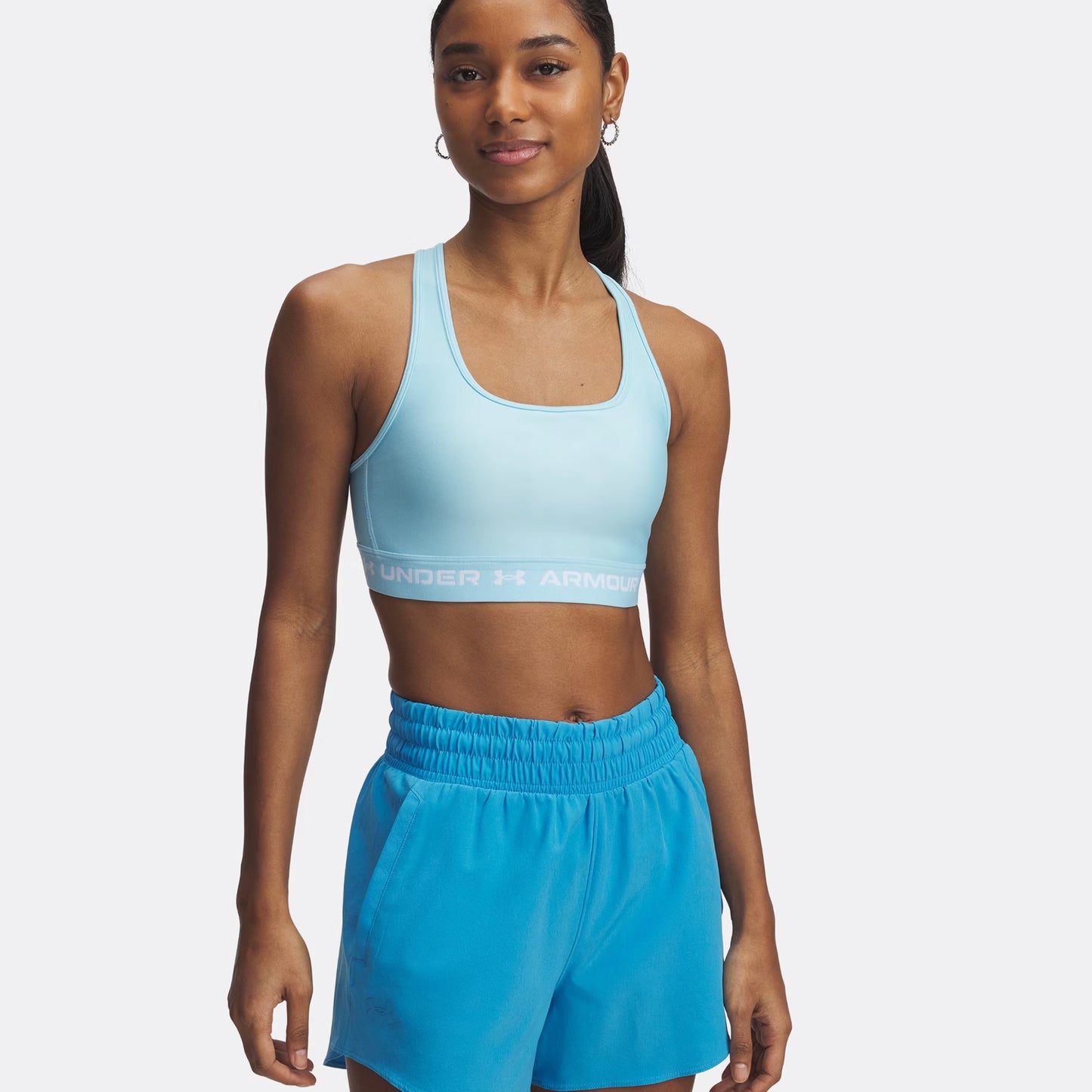 Under Armour Croback Stanik Sportowy Kobiety-Jasnoniebieski