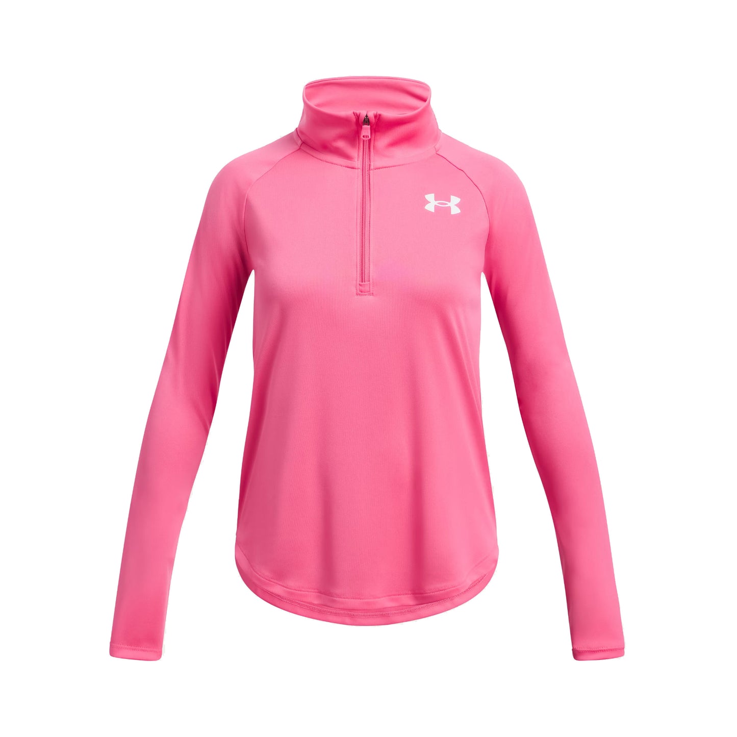Under Armour Tech Graphic Half-Zip Długi Rękaw Dziewczynki-Różowy