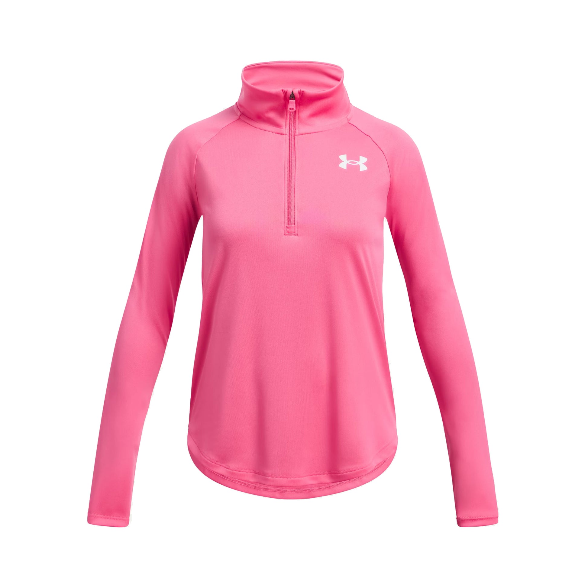 Under Armour Tech Graphic Half-Zip Długi Rękaw Dziewczynki-Różowy