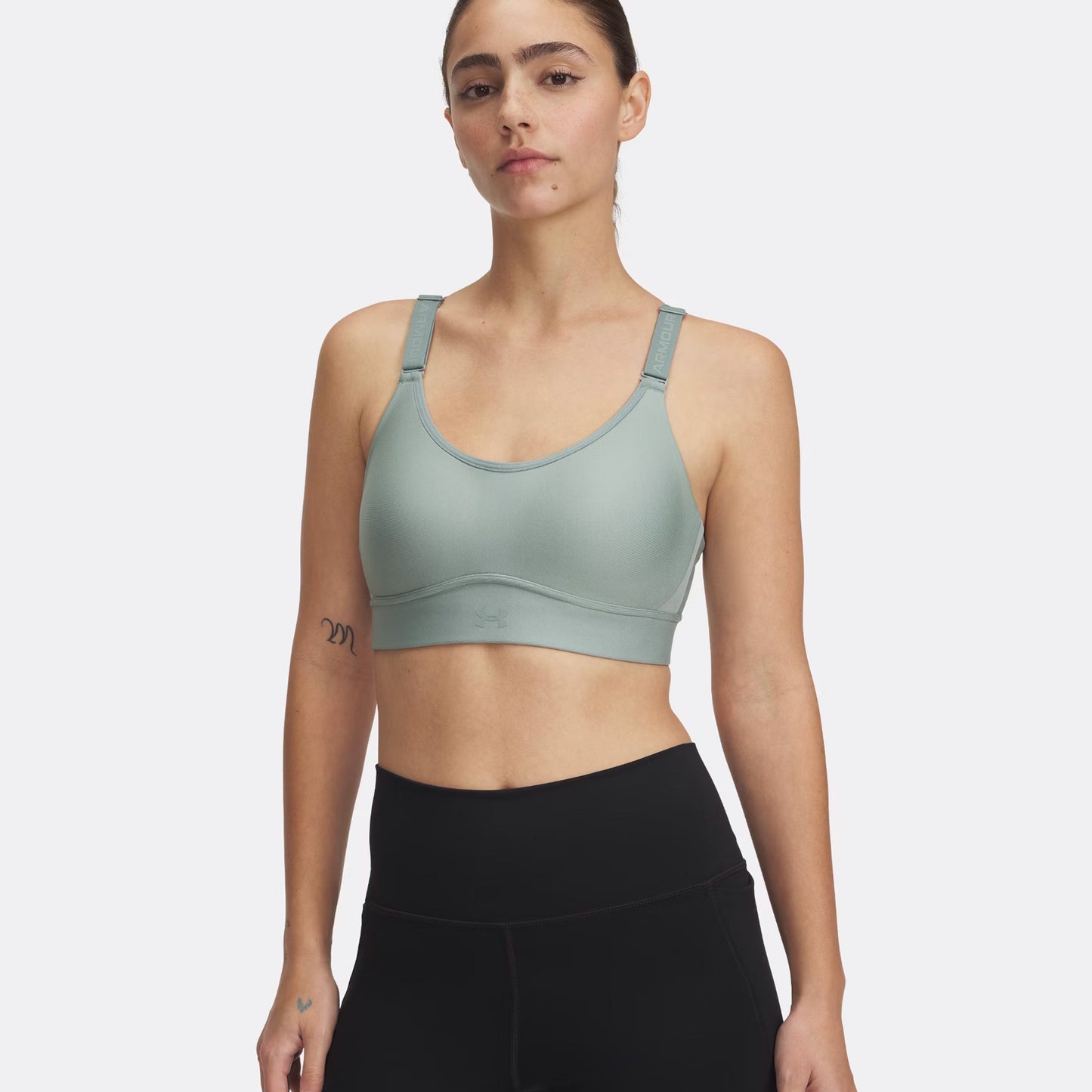 Under Armour Infinity Mid 2.0 Stanik Sportowy Kobiety-Zieleń