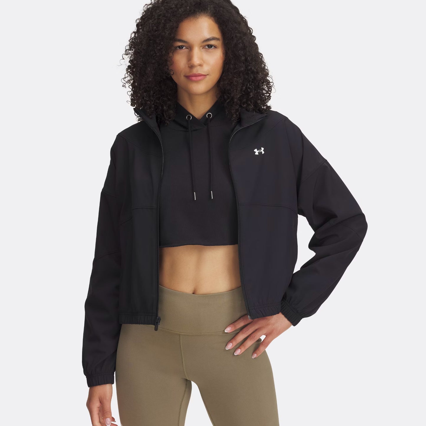 Under Armour Rival Woven Kurtka Treningowa Kobiety-Czarny