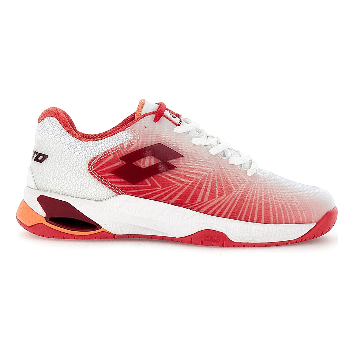 Lotto Mirage 100 II SPD buty do tenisa allcourt Kobiety - biały, pomarańczowy