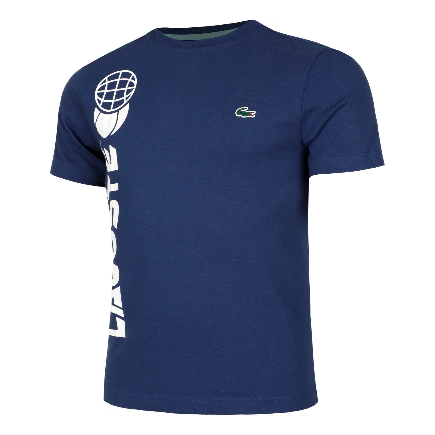 Lacoste Daniil Medvedev Koszulka Mężczyźni - ciemnoniebieski, biały