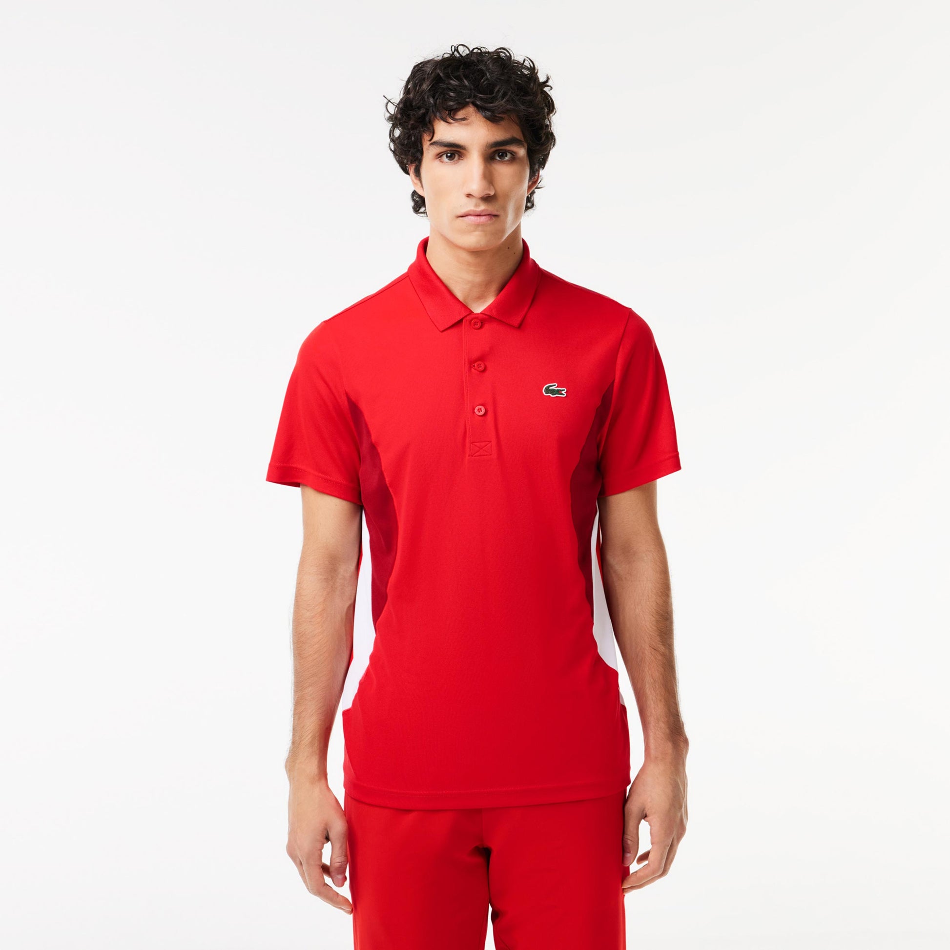 Lacoste Polo Mężczyźni - czerwony, wielokolorowy