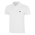 Ribbed Collar Polo Mężczyźni - biały