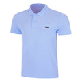 Ribbed Collar Polo Mężczyźni - liliowy