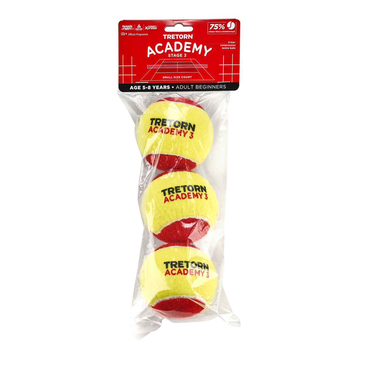 Tretorn Academy Red Felt (Stage 3) Worek 3 szt.