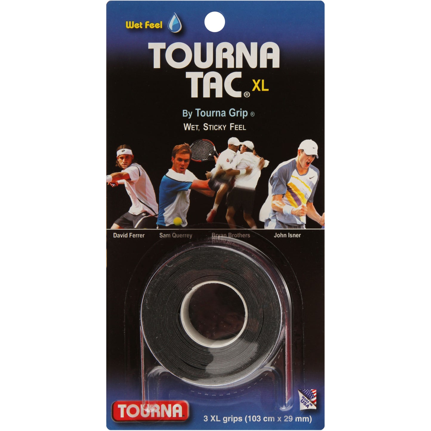 Tourna Tac Opakowanie 3 Szt.-Czarny