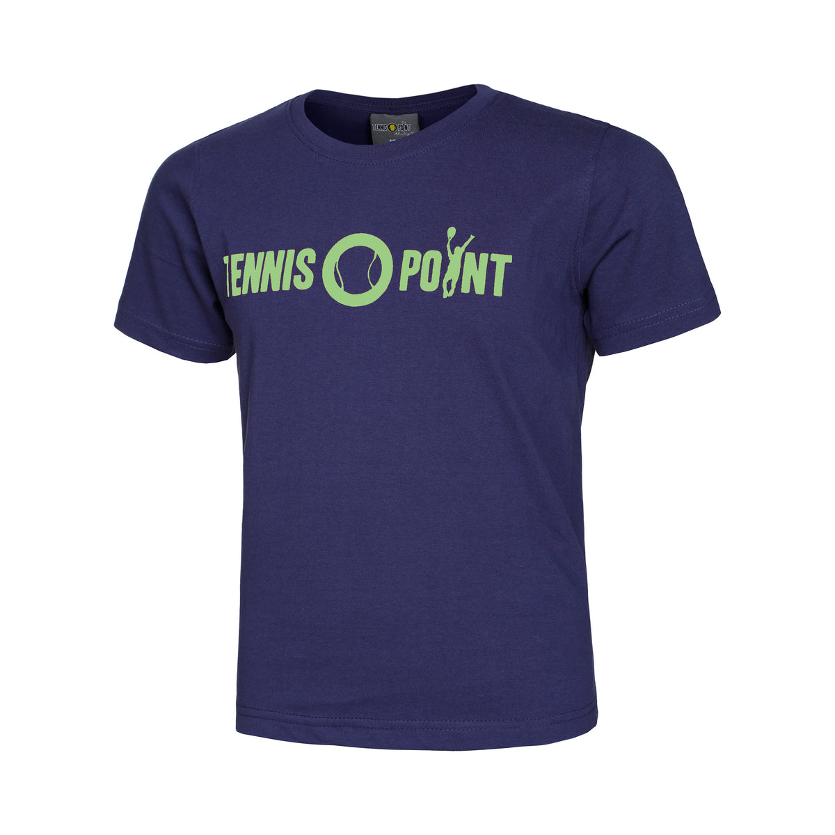 Tennis-Point Basic Cotton Koszulka Dzieci-Ciemnoniebieski,Jasnozielony