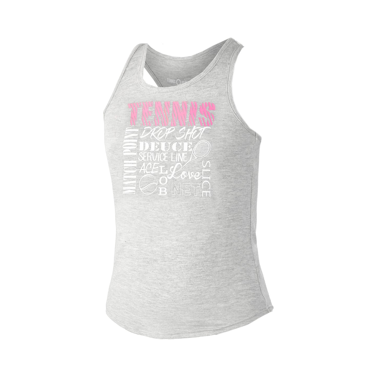 Tennis-Point Tennis World Tank top Dziewczynki - szary, wielokolorowy