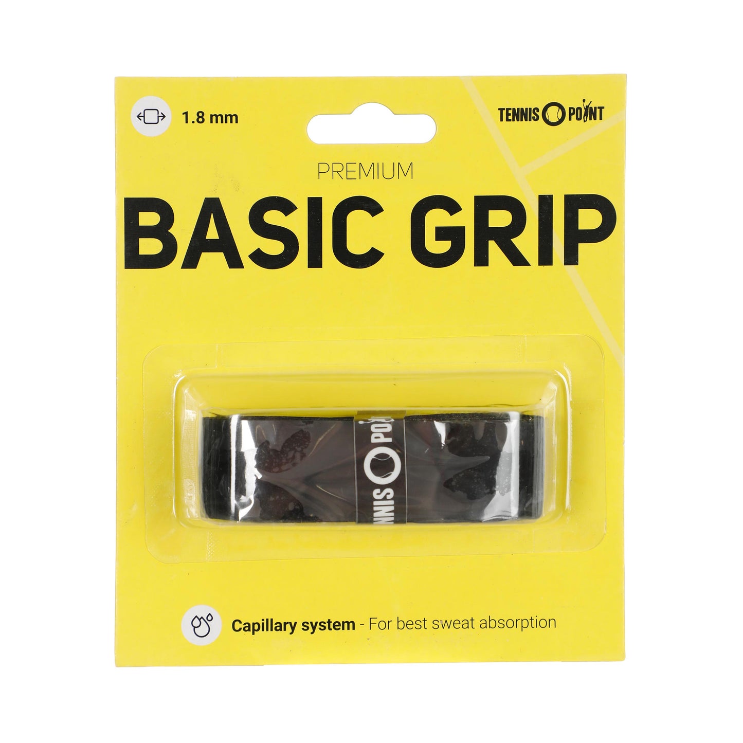 Tennis-Point Premium Grip Opakowanie 1 Szt.-Czarny