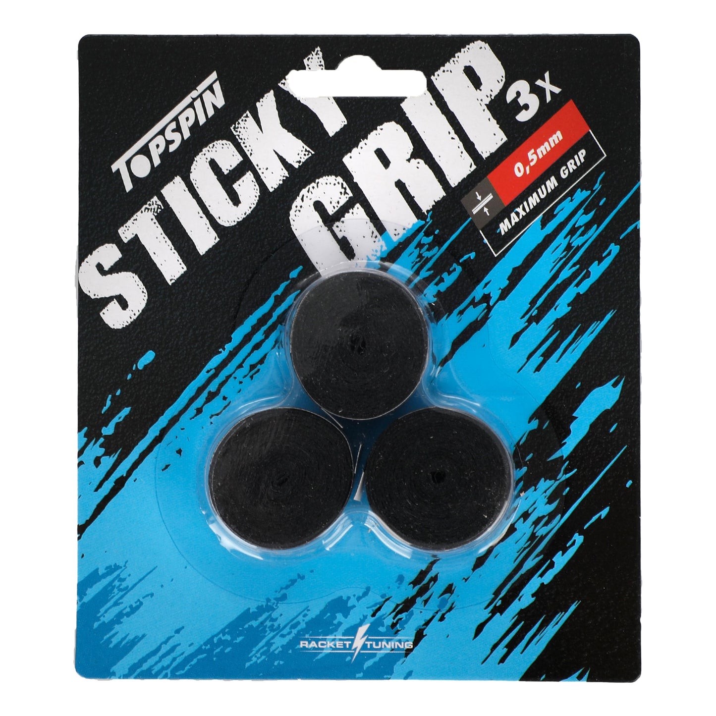 Topspin Sticky Grip Opakowanie 3 Szt.-Czarny
