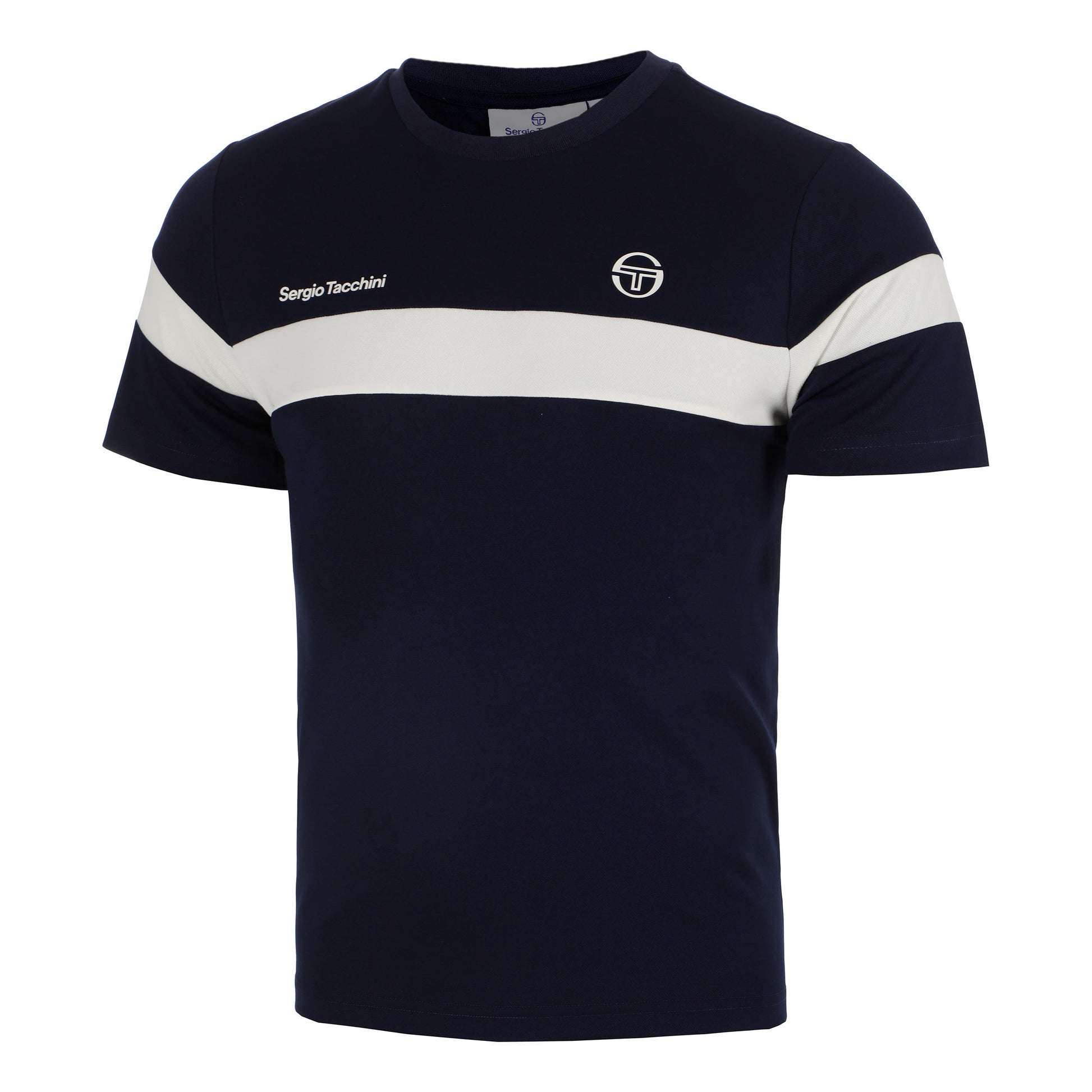 Sergio Tacchini Leone PL Koszulka Mężczyźni - ciemnoniebieski, biały