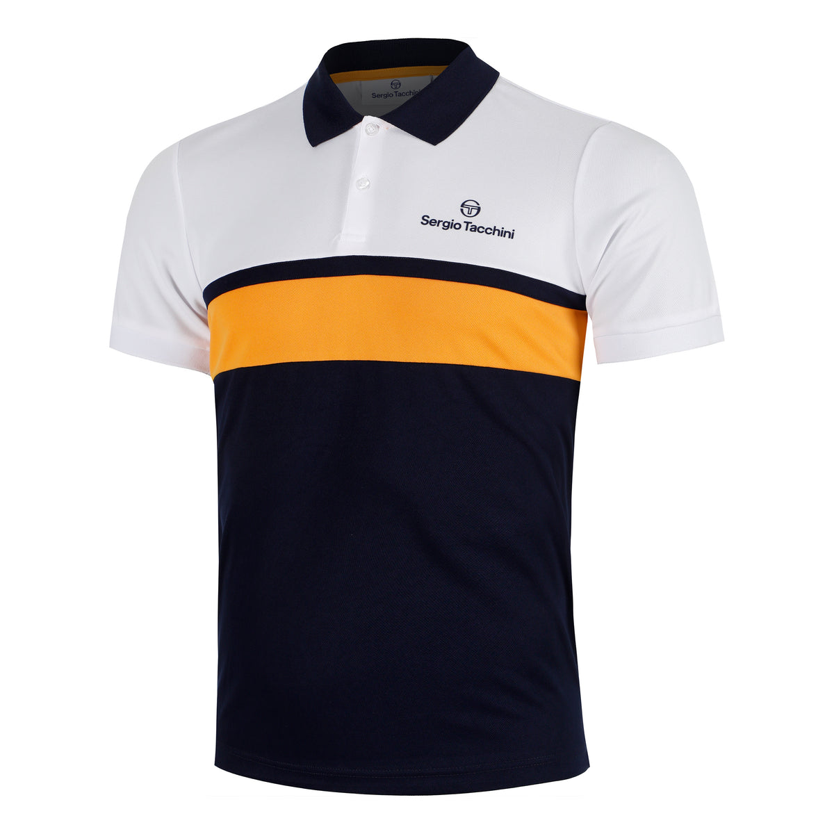 Sergio Tacchini Elfetta Polo Mężczyźni-Biały,Morela