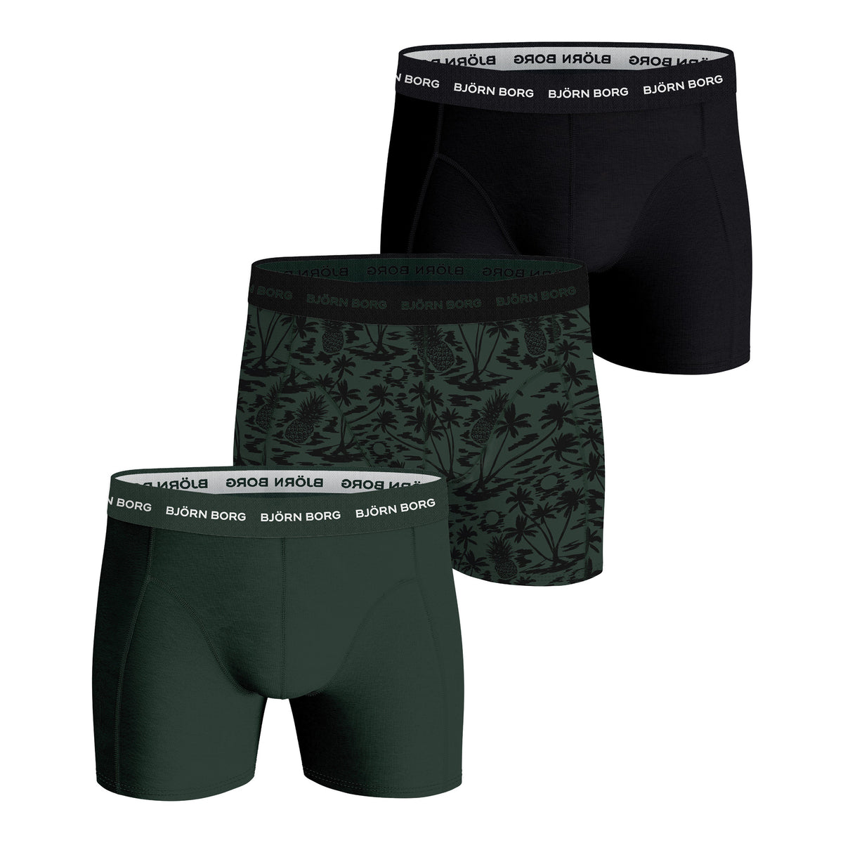Björn Borg Cotton Stretch Trunk Bokserki sportowe Opakowanie 3 szt. Mężczyźni - wielokolorowy,