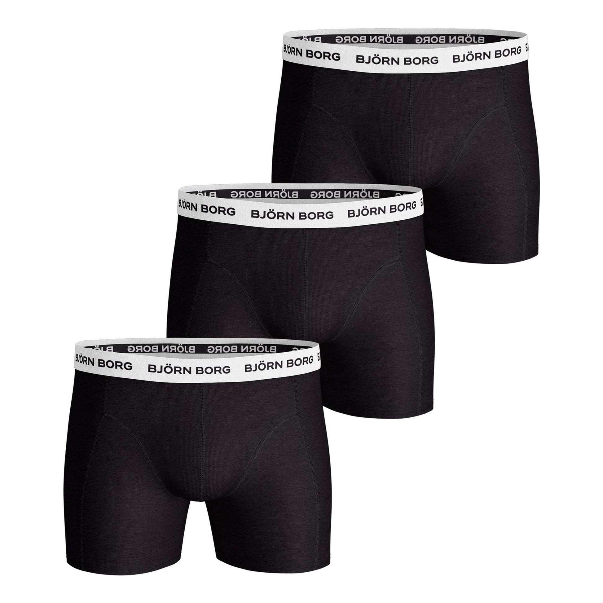 Björn Borg Cotton Stretch Bokserki sportowe Opakowanie 3 szt. Mężczyźni - czarny, biały