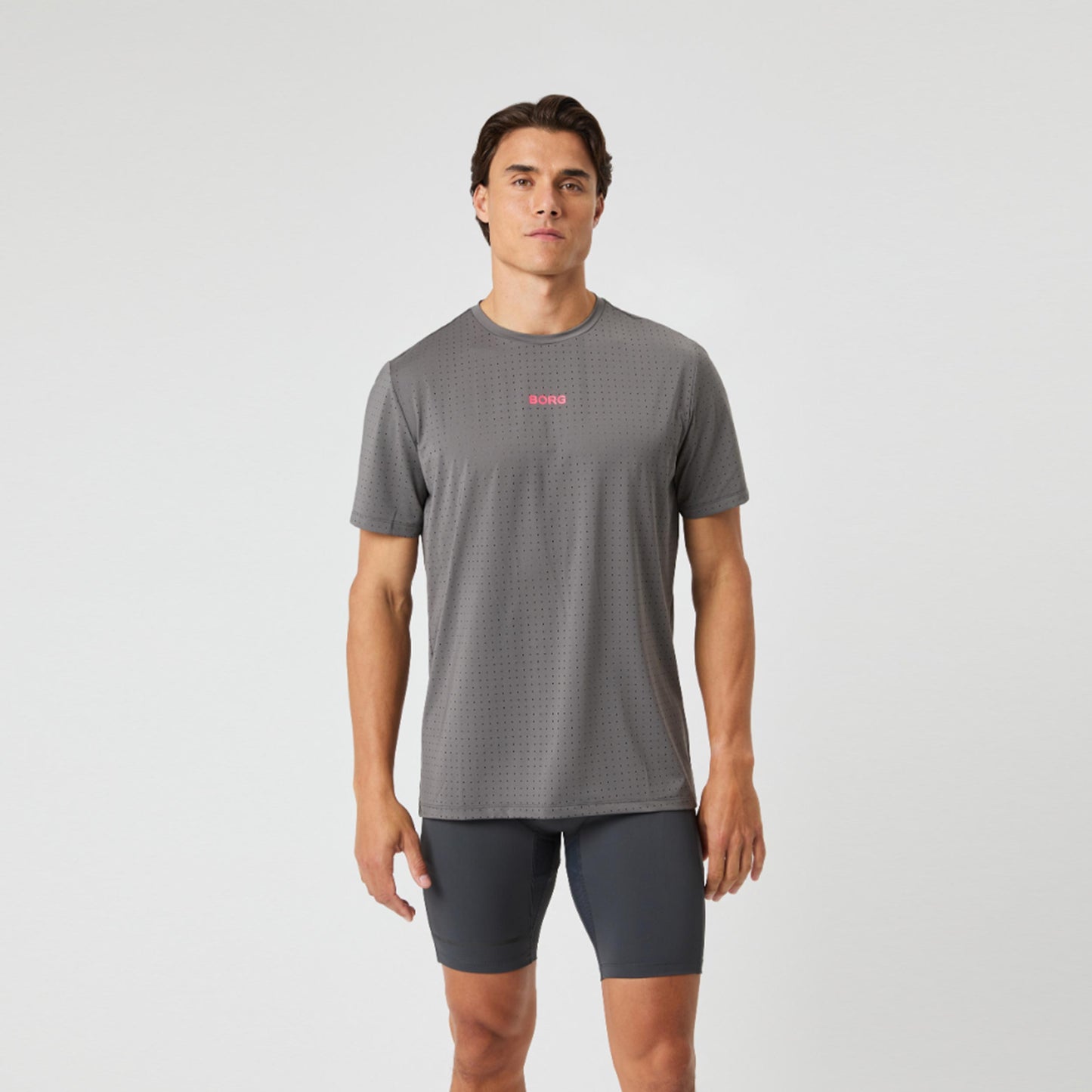 Björn Borg Borg Performance Perforated Koszulka Mężczyźni-Szary