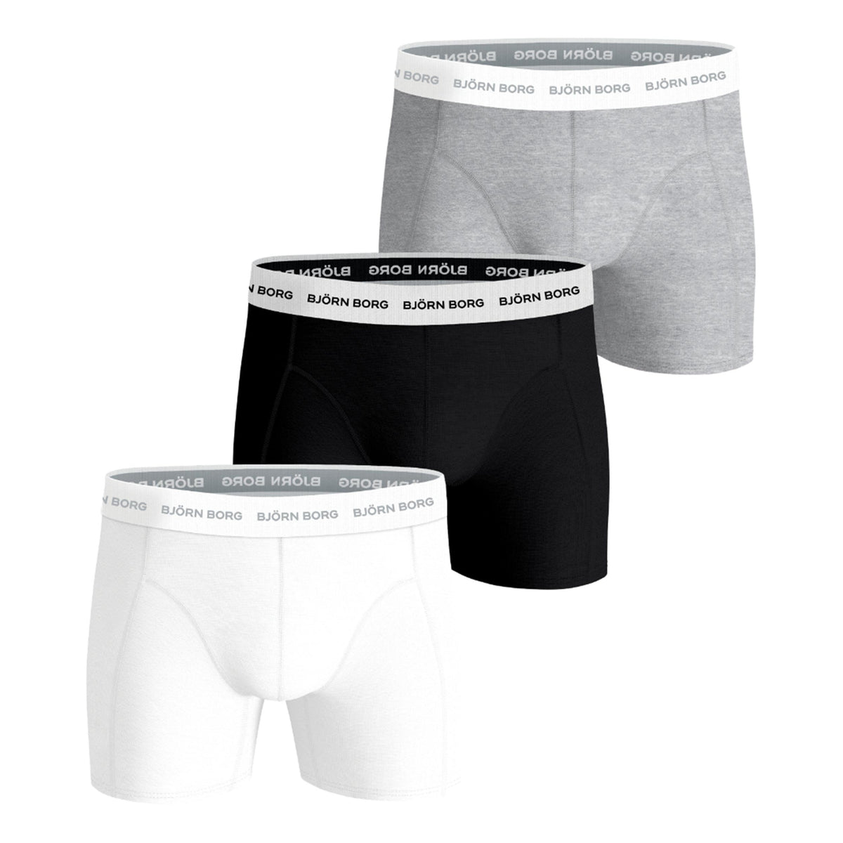 Björn Borg Cotton Stretch Bokserki sportowe Opakowanie 3 szt. Mężczyźni - czarny, wielokolorowy
