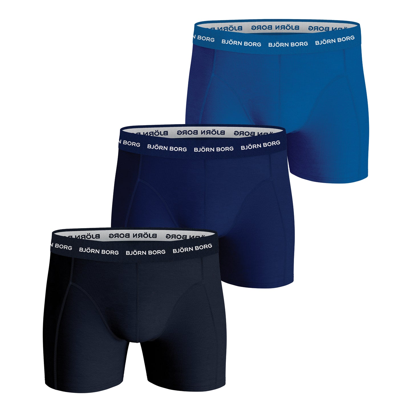 Björn Borg Cotton Stretch Bokserki sportowe Opakowanie 3 szt. Mężczyźni - ciemnoniebieski