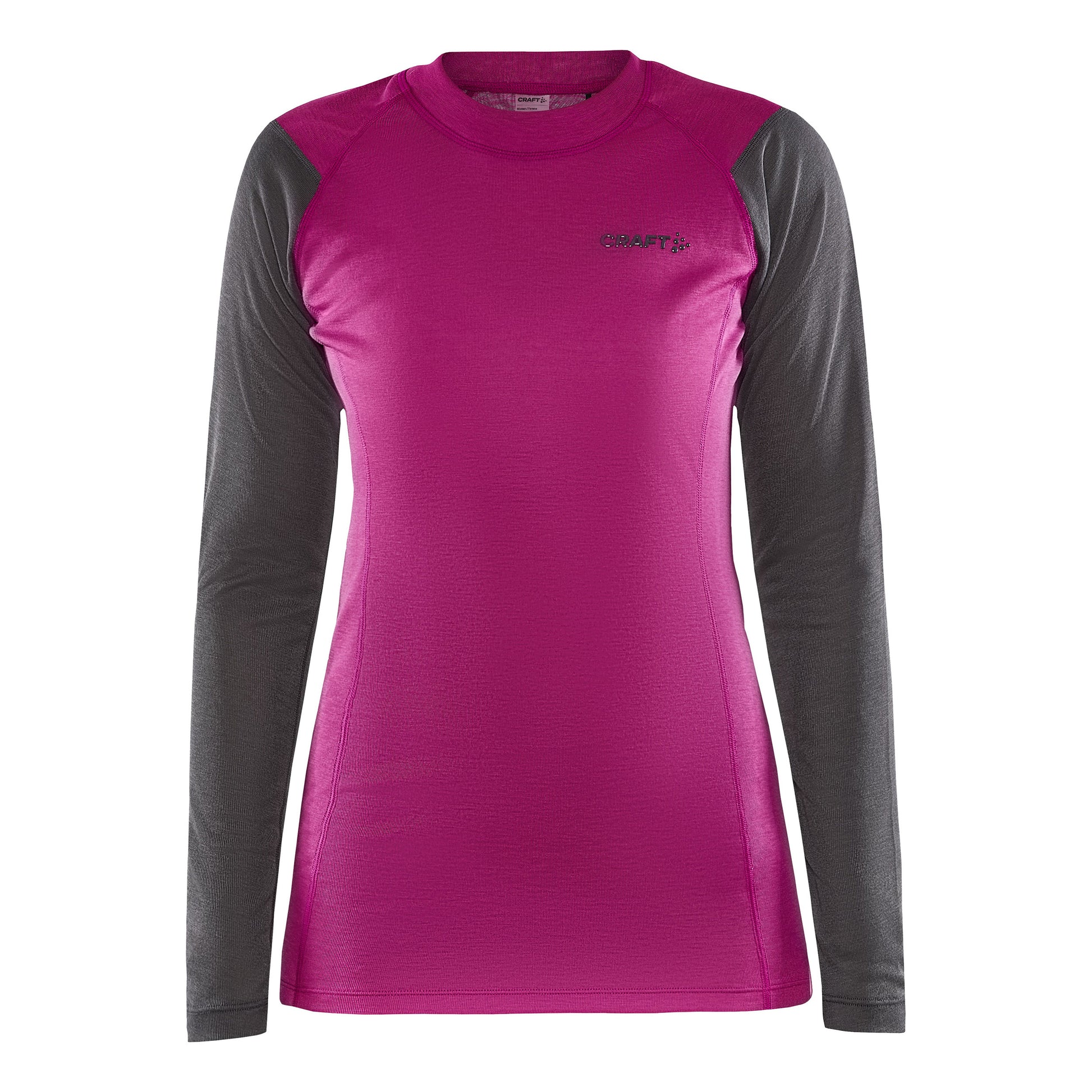 Craft Core Warm Baselayer Długi Rękaw Kobiety - jagoda, szary