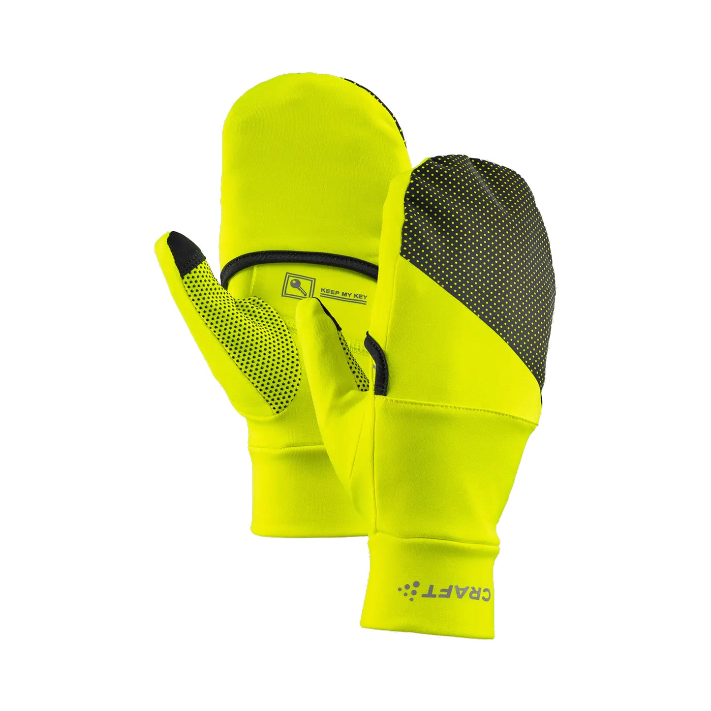 Craft ADV Lumen Hybrid Rękawiczki do biegania Unisex - neonowy zielony,