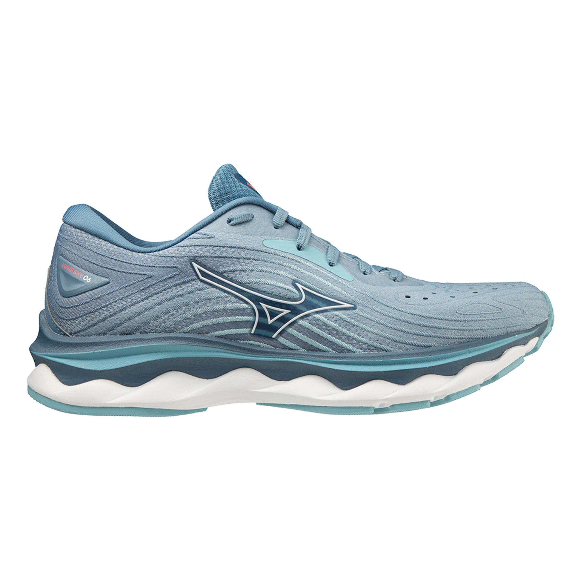 Mizuno Wave Sky 6 But neutralny Kobiety - niebieski, biały