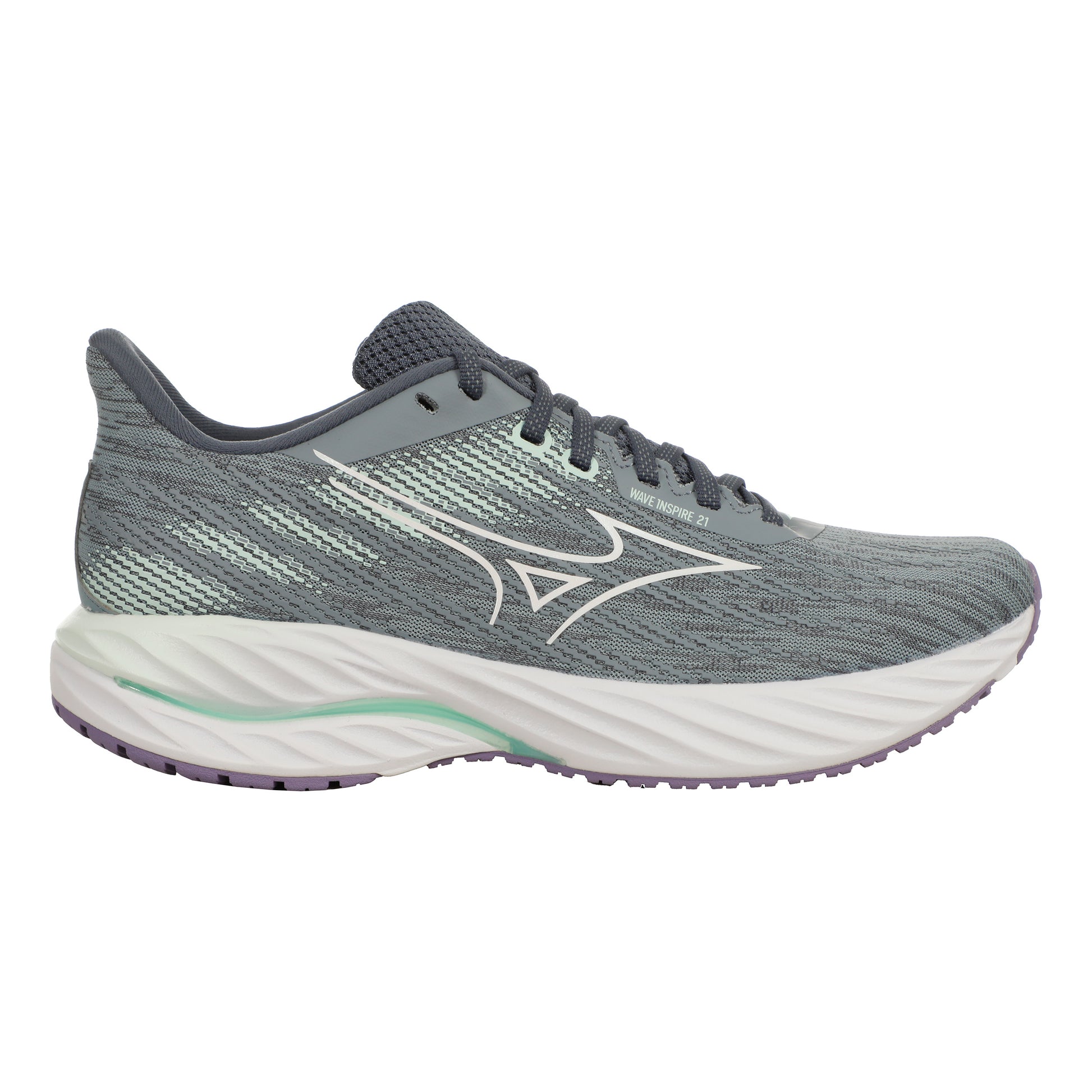 Mizuno Wave Inspire 21 But stabilizujący Kobiety - szary, biały