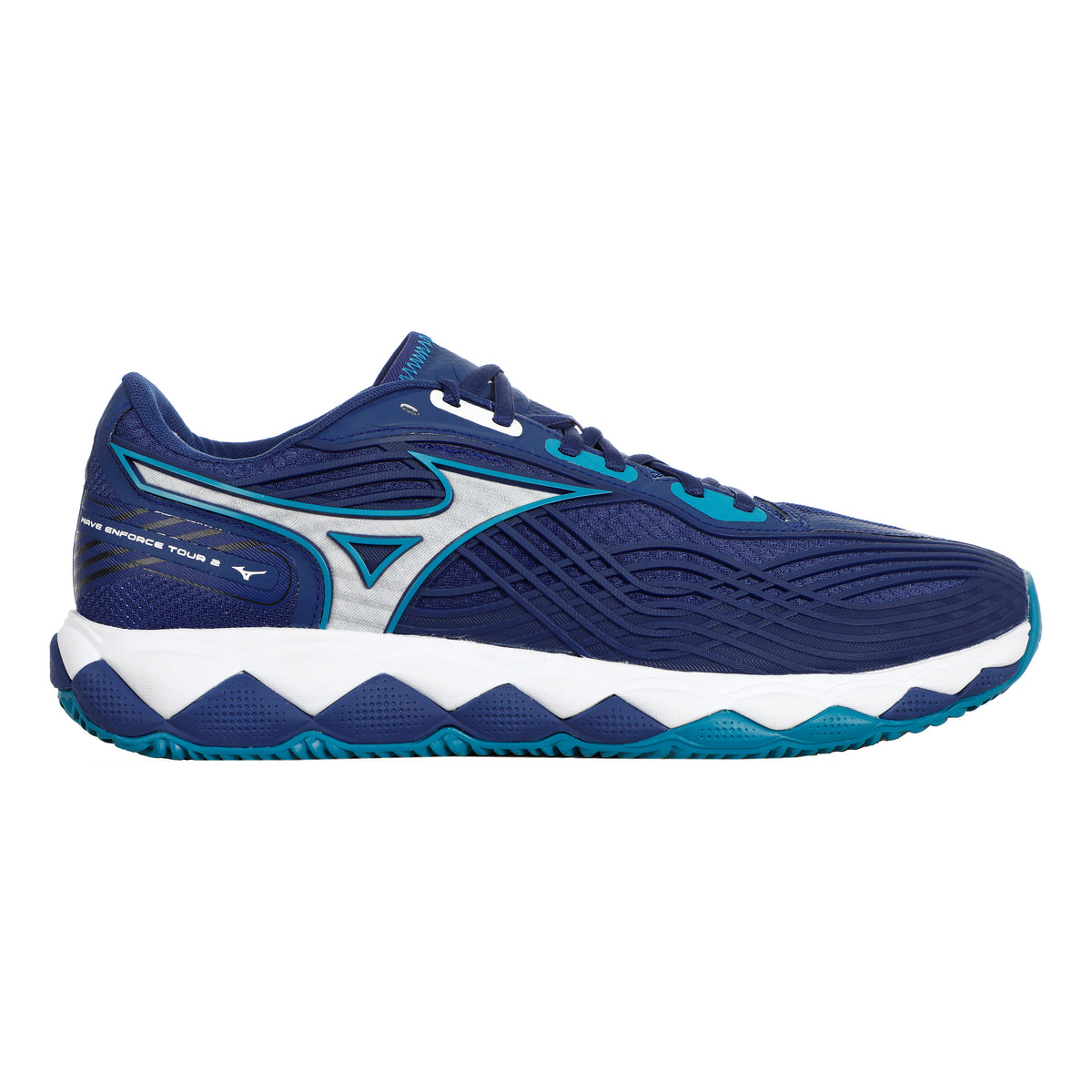 Mizuno Wave Enforce Tour 2 Buty Do Tenisa Ziemnego Mężczyźni-Niebieski,Biały