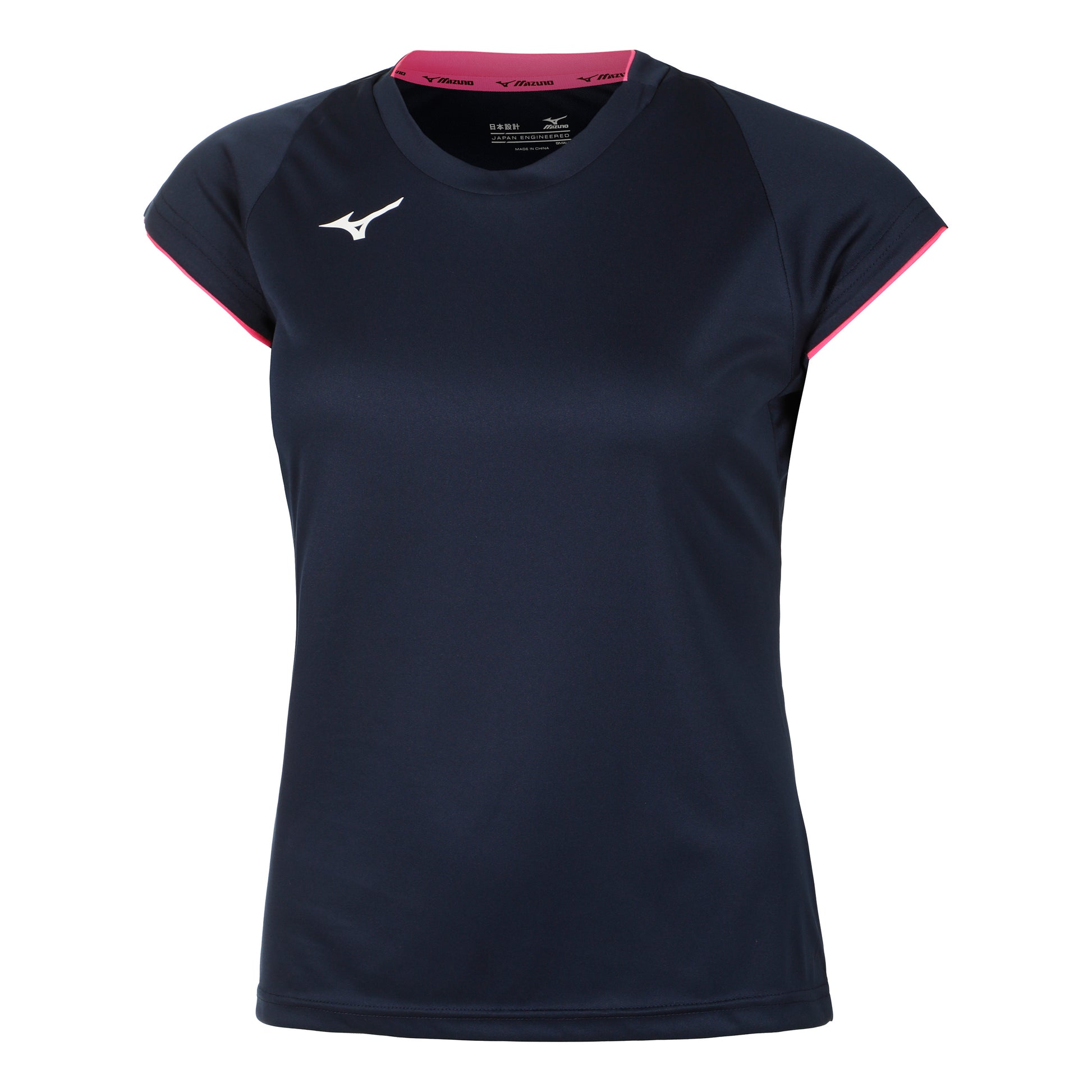 Mizuno Core Koszulka Kobiety - ciemnoniebieski, różowy