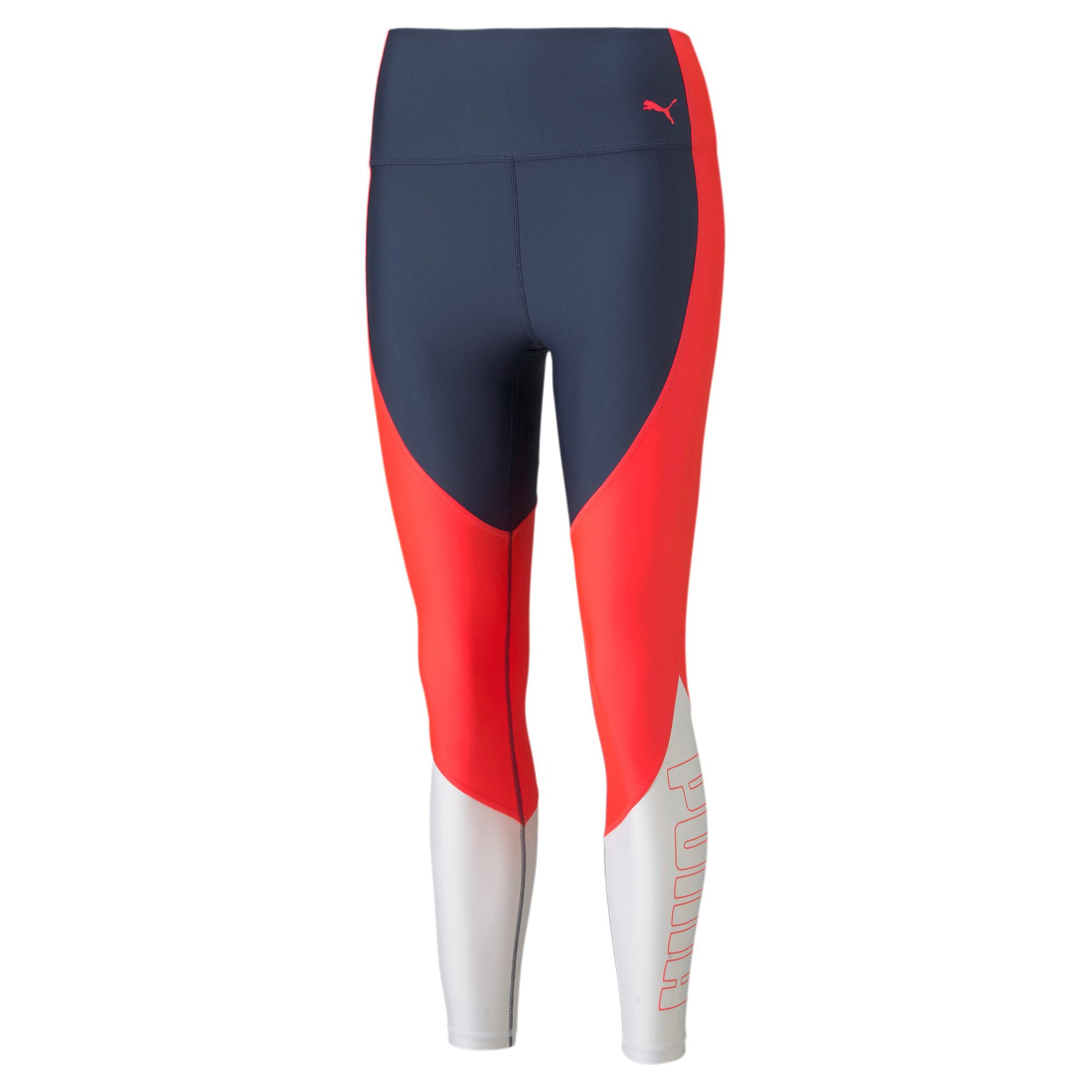 Puma Eversculpt Logo High Waist Getry Kobiety - ciemnoniebieski, wielokolorowy