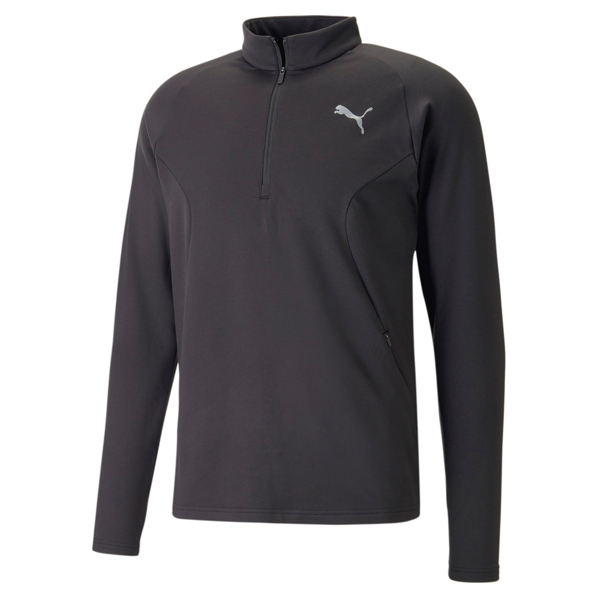 Puma Run Cloudspun Knit Half-Zip Długi Rękaw Mężczyźni - czarny,