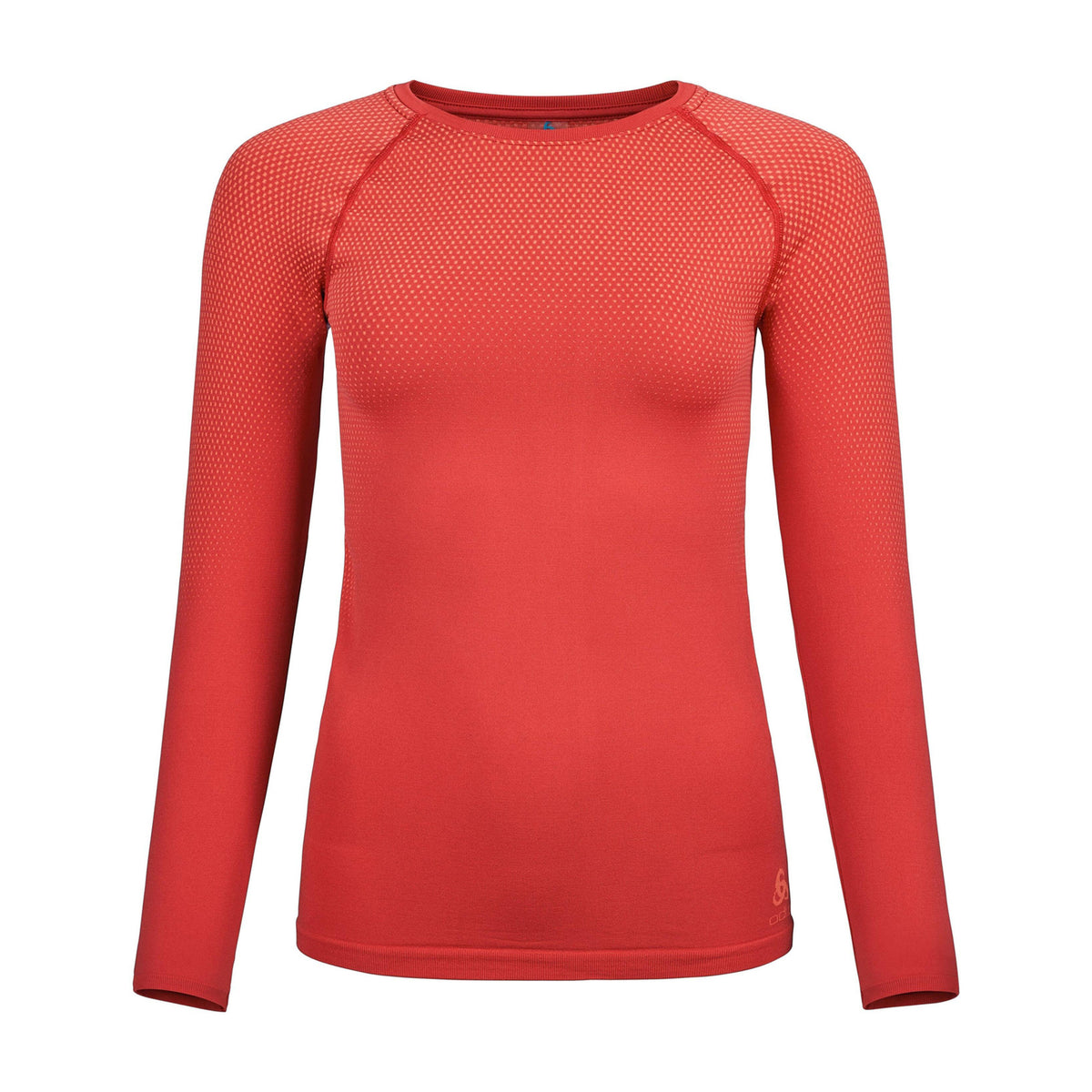 Odlo BL Top Crew Neck Performance Light Eco Długi Rękaw Kobiety - czerwony,