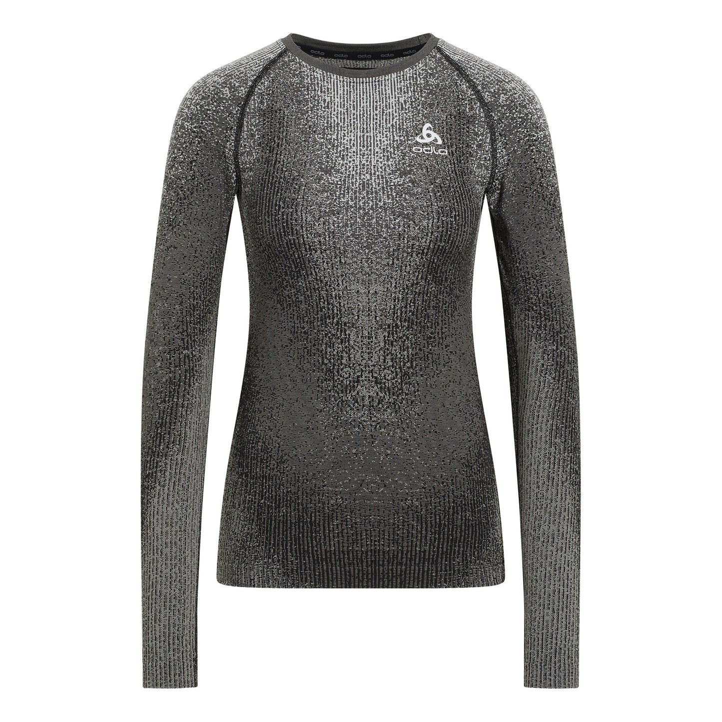 Odlo Blackcomb Eco Big Logo Top Crew Neck Podkoszulka Kobiety - czarny,