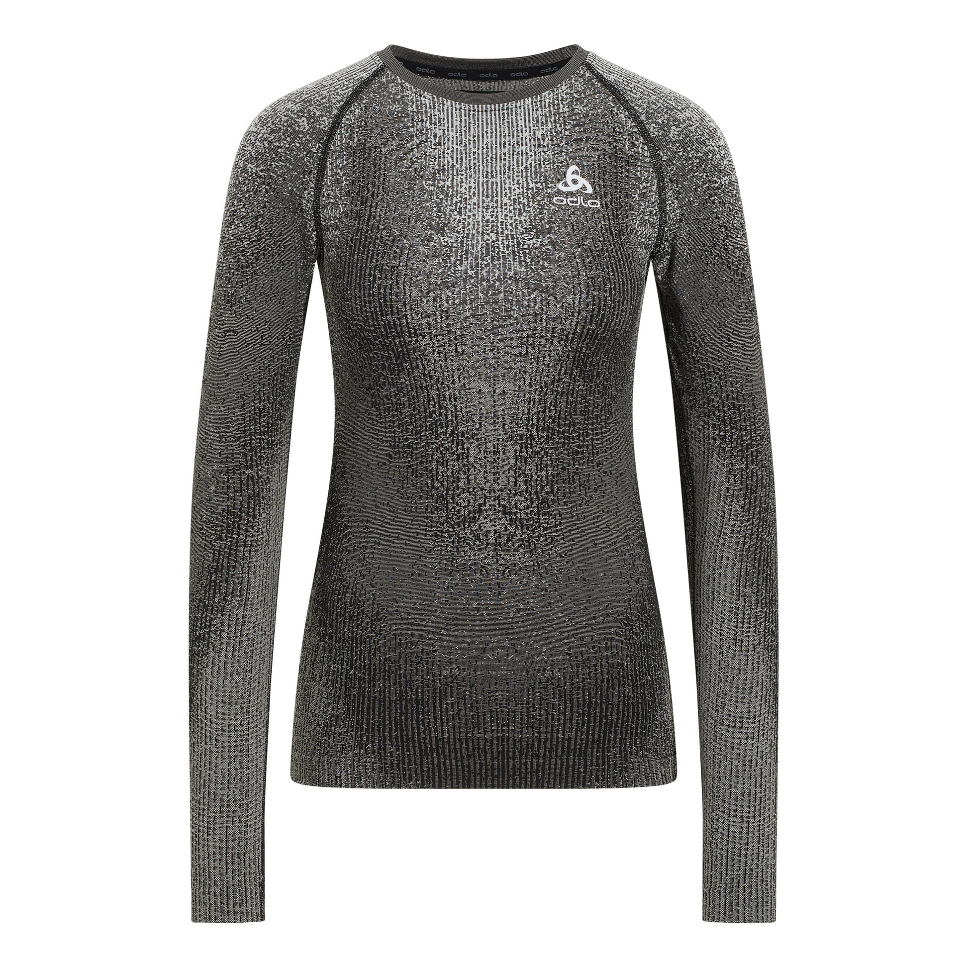 Odlo Blackcomb Eco Big Logo Top Crew Neck Podkoszulka Kobiety - czarny,