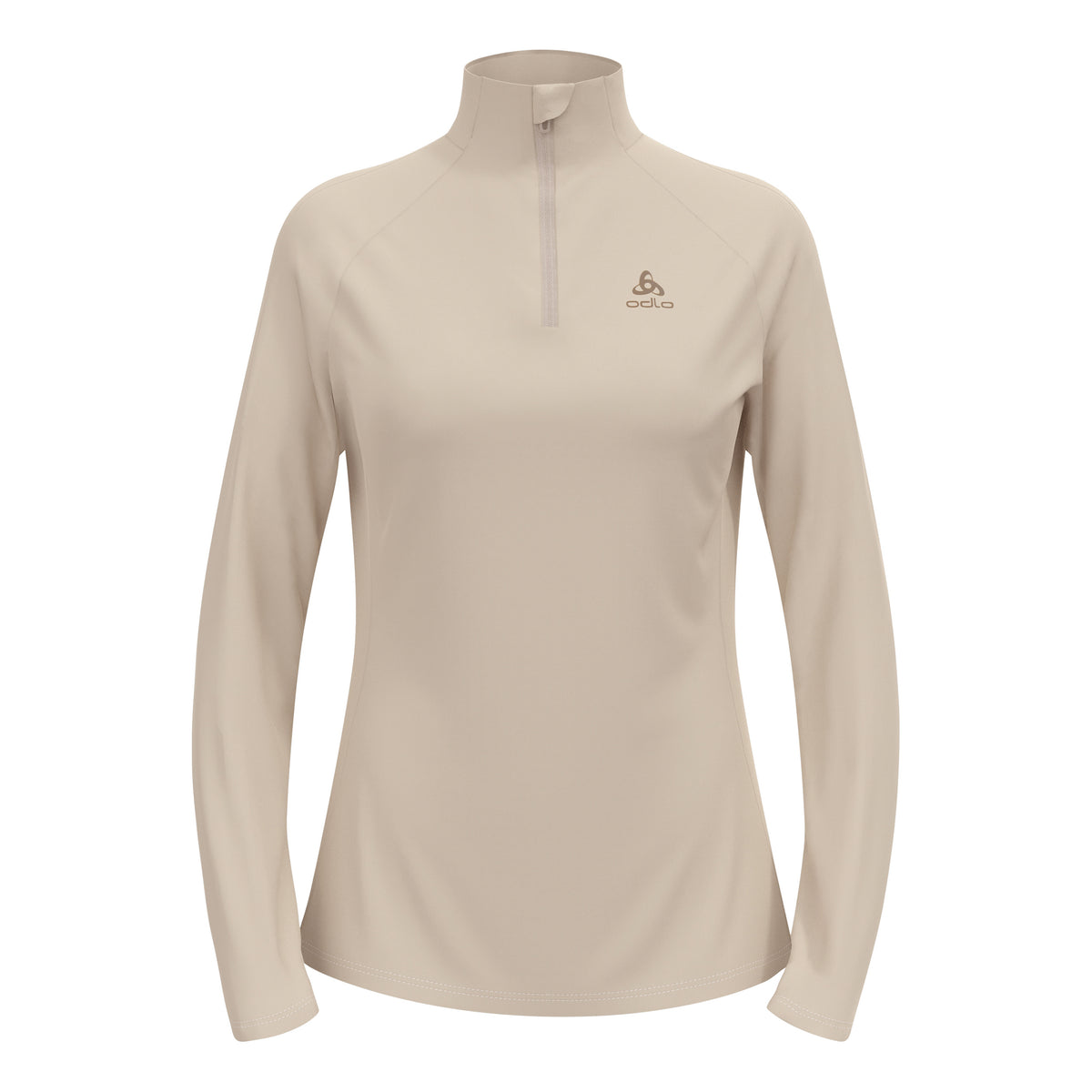 Odlo Essential Ceramiwarm 1/2 Zip Koszulka do biegania Kobiety - krem,