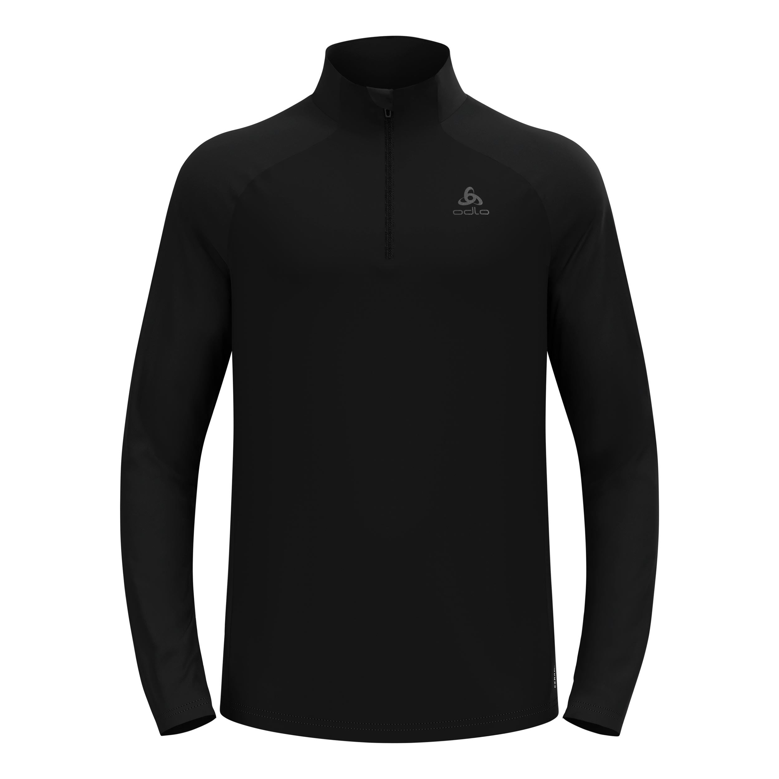 Odlo Essential Ceramiwarm Mid Layer 1/2 Zip Koszulka do biegania Mężczyźni - czarny