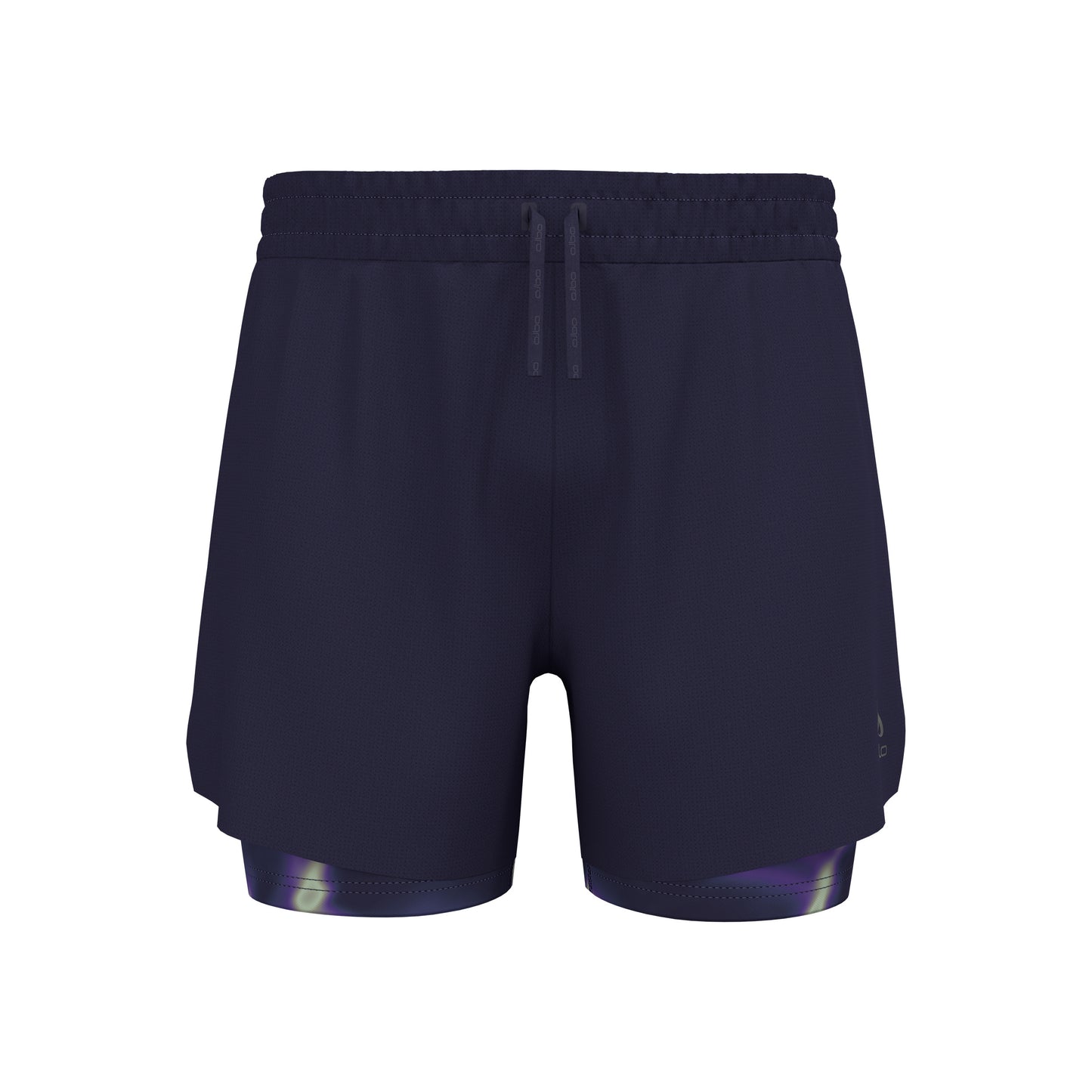 Odlo Zeroweight Print 5in 2in1 Spodenki do biegania Mężczyźni - ciemnoniebieski,
