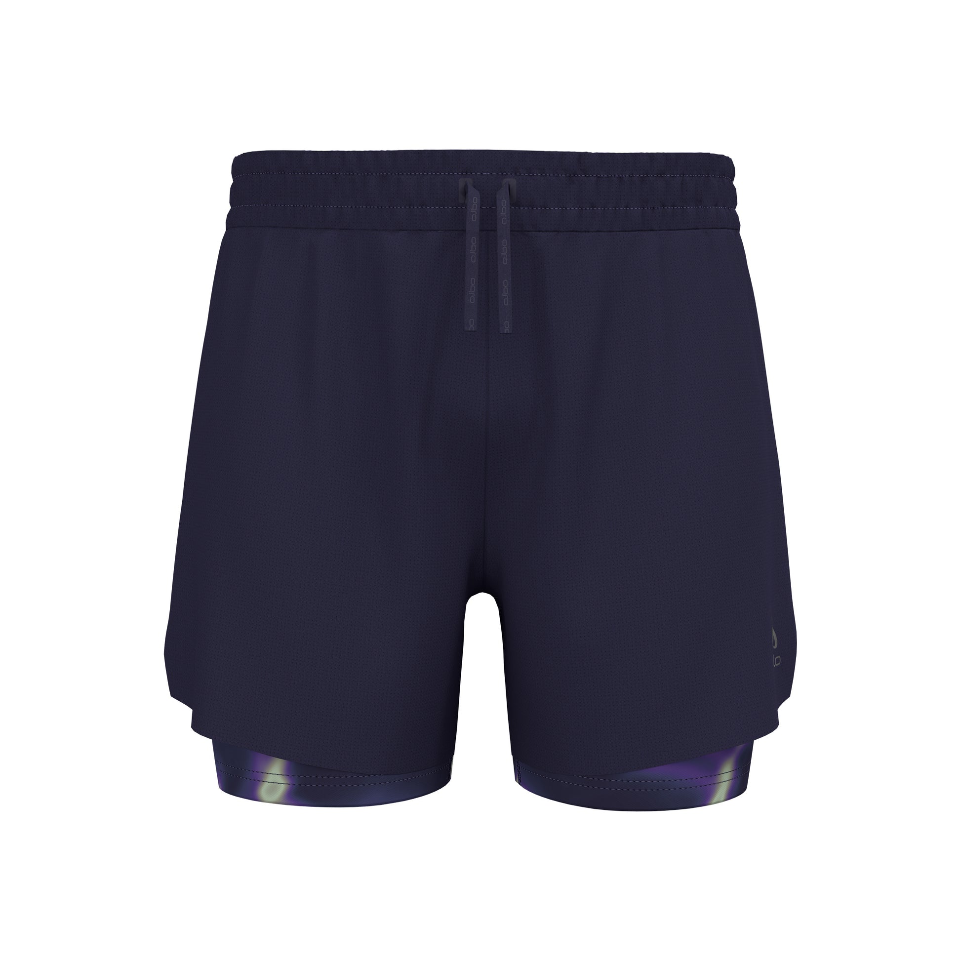 Odlo Zeroweight Print 5in 2in1 Spodenki do biegania Mężczyźni - ciemnoniebieski,