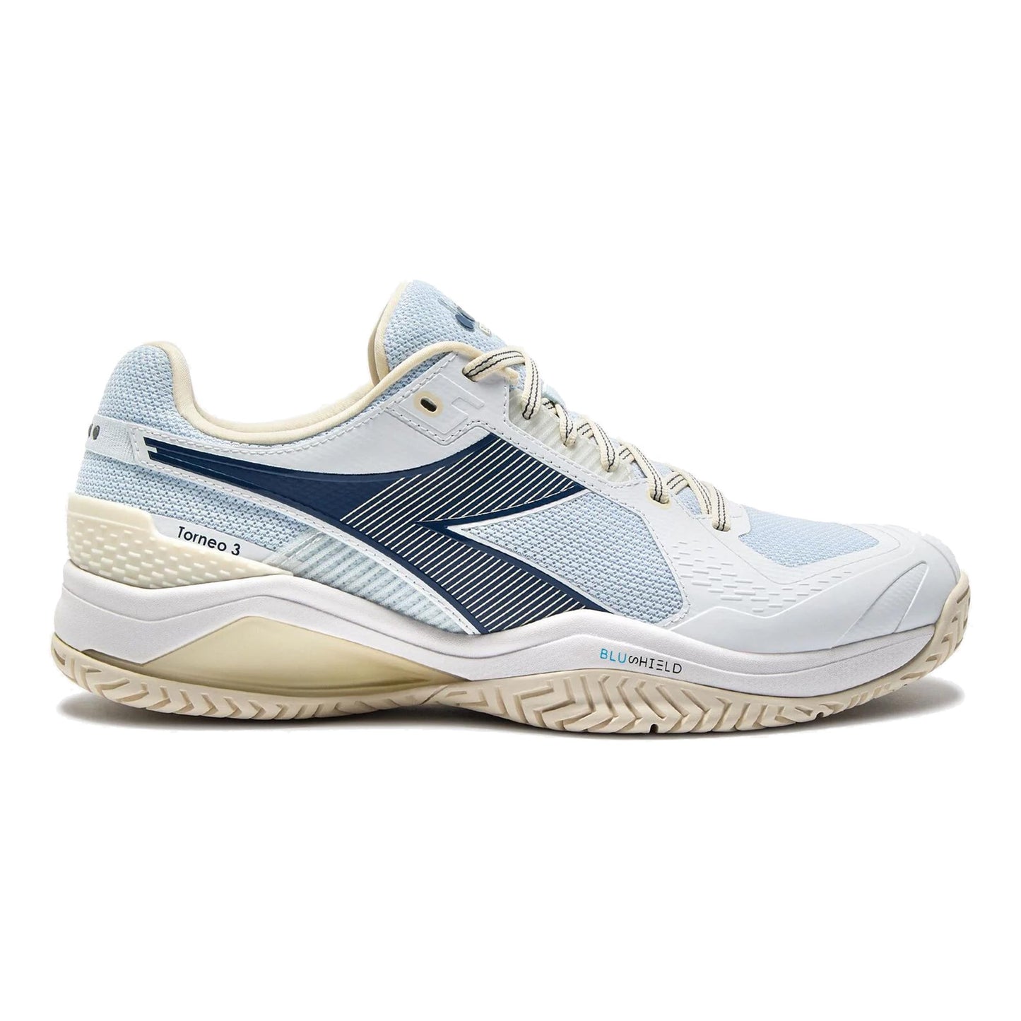 Diadora Blushield Torneo 3 Buty Do Tenisa Allcourt Mężczyźni-Biały,Niebieski