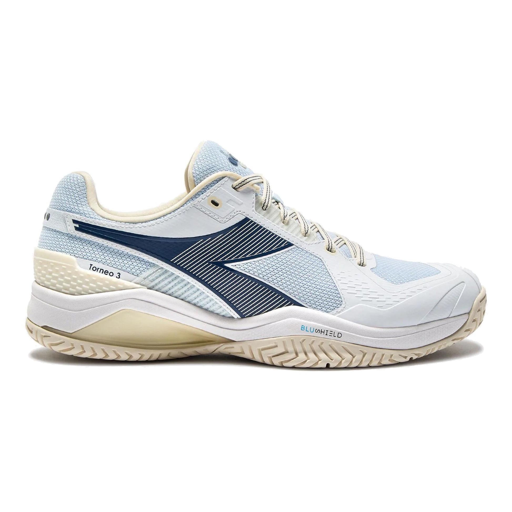 Diadora Blushield Torneo 3 Buty Do Tenisa Allcourt Mężczyźni-Biały,Niebieski