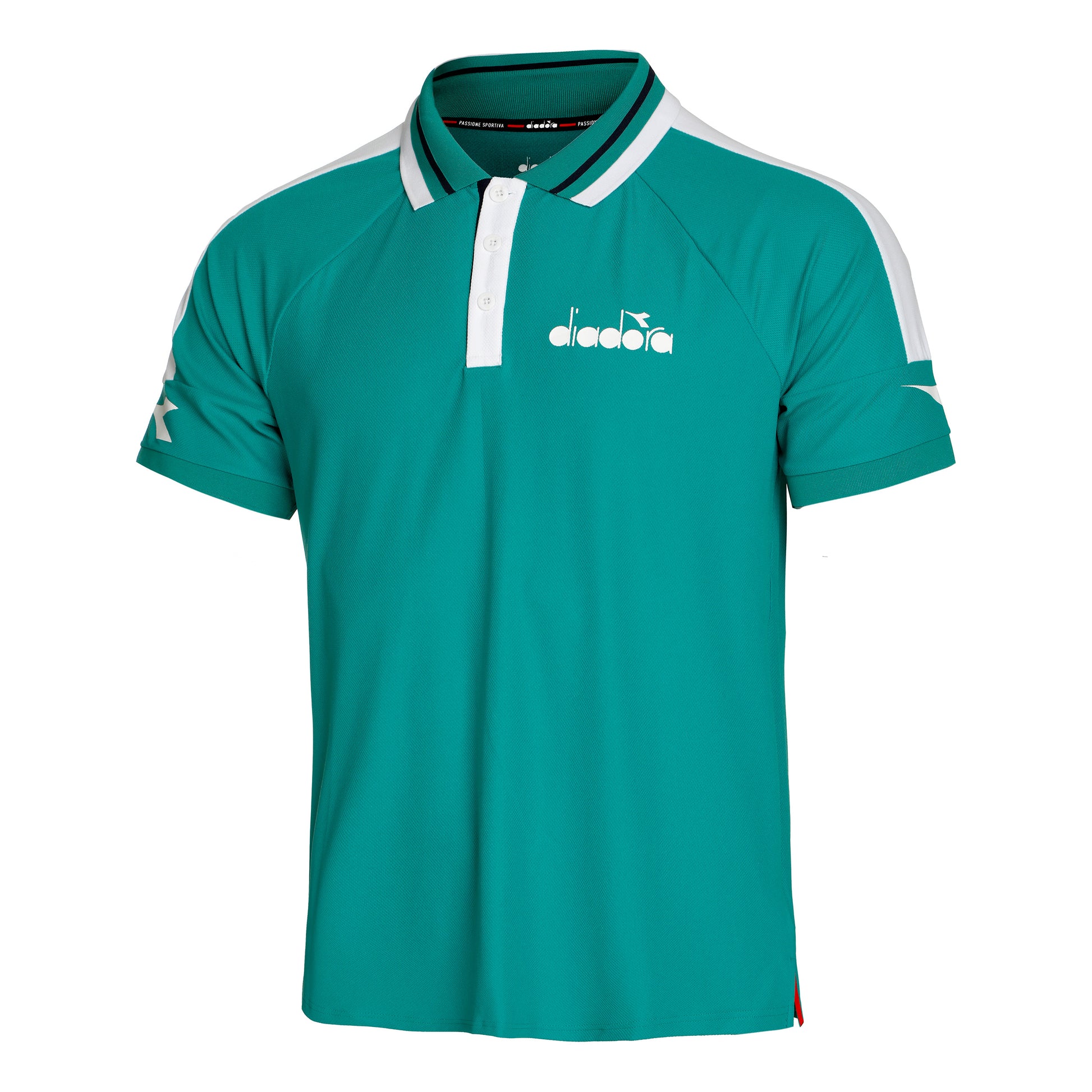 Diadora Icon Polo Mężczyźni - zieleń, biały