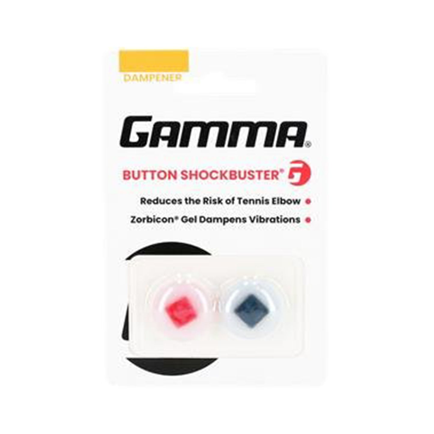 Gamma Button Shockbuster Amortyzatory-czerwony,czarny